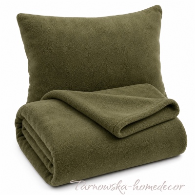 Komplet_polarowy_Khaki_Urban_Earth_150x200_+_poduszka_35x50_gruby_300_g
