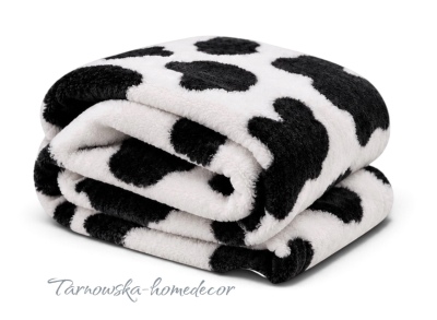 Narzuta_na_fotel_lezanke_Minky_Plusz_Premium_70x150_Krowka_Bialo-Czarna