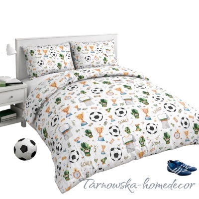 Pościel piłka nożna 160x200 Football Champion bawełna 100% – Tarnowska Home Decor