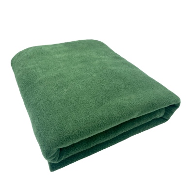 Koc polarowy leśna zieleń ciepły 200g 150x200cm