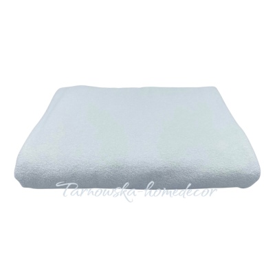 Prześcieradło frotte bez gumki tradycyjne grube białe 160x200cm