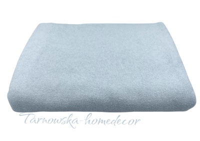 Prześcieradło frotte bez gumki tradycyjne grube błękit popiel 160x200cm