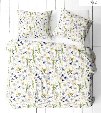 Komplet pościeli kora premium 100% bawełny 200x220cm wzór Polne kwiaty