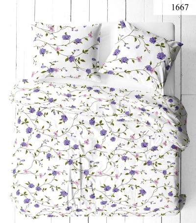 Komplet pościeli kora premium 100% bawełny 200x220cm wzór Pnącza kwiatów