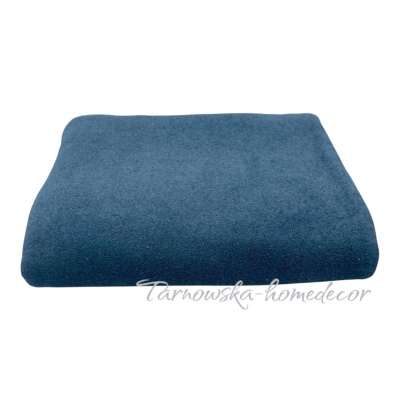 Prześcieradło frotte bez gumki tradycyjne grube popielaty granat 160x200cm