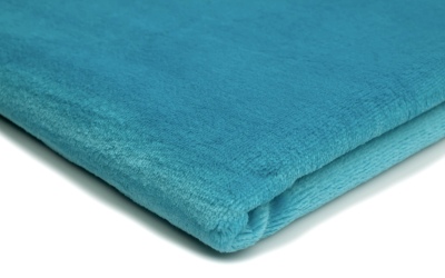 Koc pluszowy miękki aksamitny kolor turkus 155x200cm