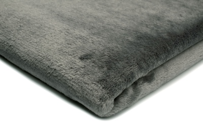 Koc pluszowy miękki aksamitny kolor szary grafit  155x200cm
