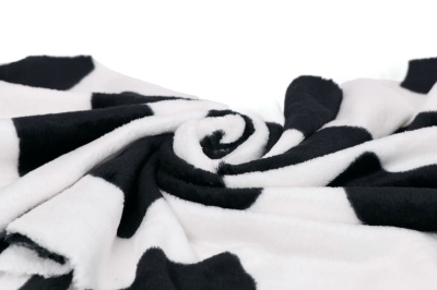 Koc minky plusz miękki aksamitny wzór dalmatyńczyk 155x200cm