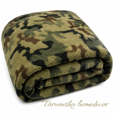 Koc polarowy moro 150x200 gruby 410 g/m² Urban Camo